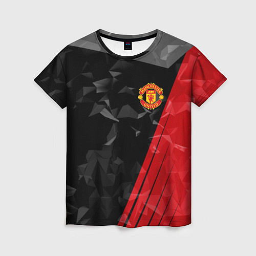 Женская футболка FC Manchester United: Abstract / 3D-принт – фото 1