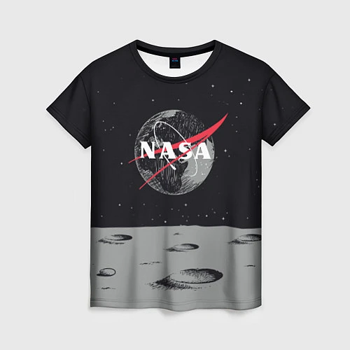 Женская футболка NASA: Moon / 3D-принт – фото 1