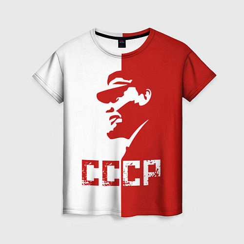 Женская футболка Ленин СССР / 3D-принт – фото 1