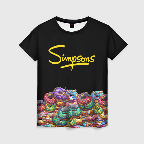 Женская футболка Simpsons Donuts / 3D-принт – фото 1