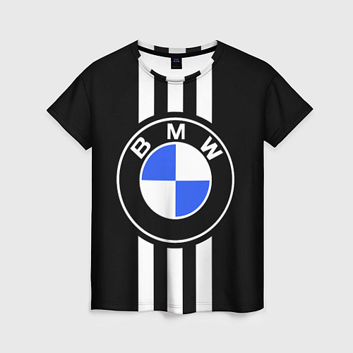 Женская футболка BMW: White Strips / 3D-принт – фото 1