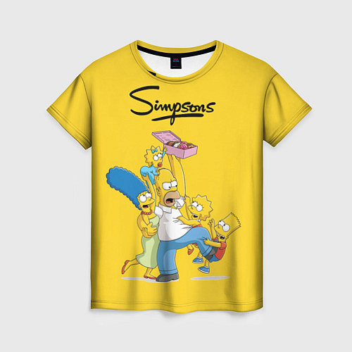 Женская футболка Simpsons Family / 3D-принт – фото 1