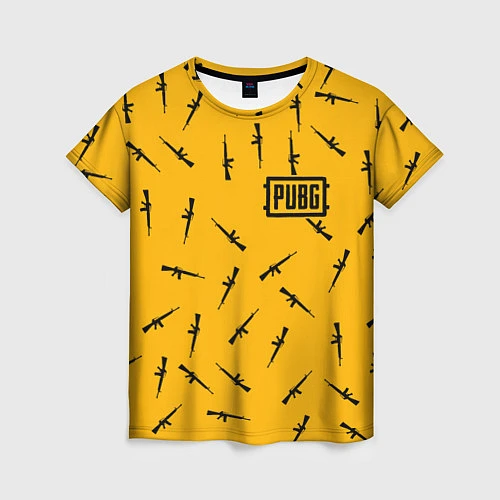 Женская футболка PUBG: Yellow Weapon / 3D-принт – фото 1