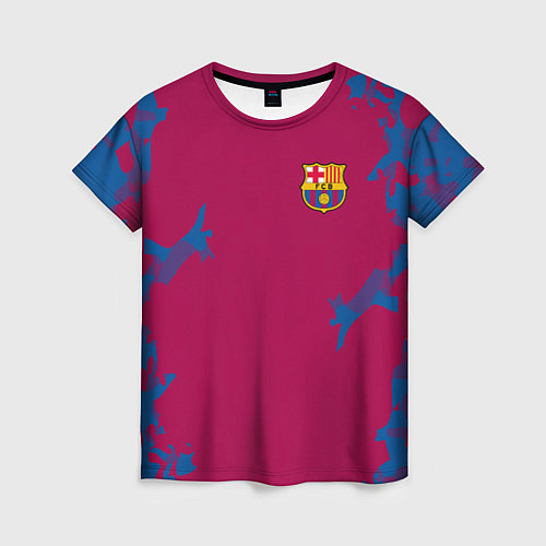 Женская футболка FC Barcelona: Purple Original / 3D-принт – фото 1