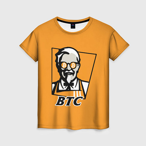 Женская футболка BTC vs KFC / 3D-принт – фото 1