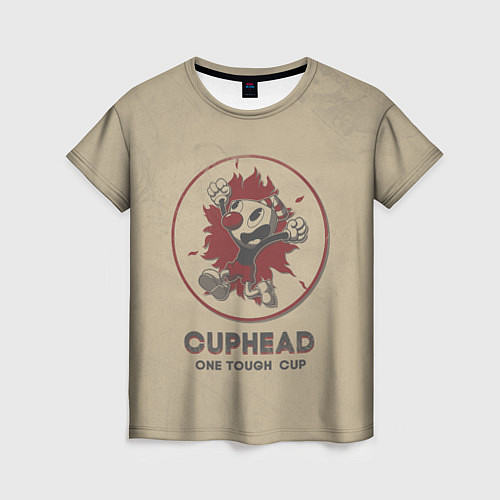 Женская футболка Cuphead: One Touch Cup / 3D-принт – фото 1