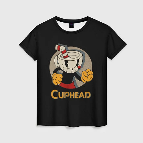 Женская футболка Cuphead: Mugman / 3D-принт – фото 1