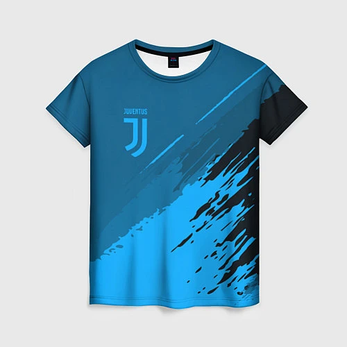 Женская футболка FC Juventus: Blue Original / 3D-принт – фото 1