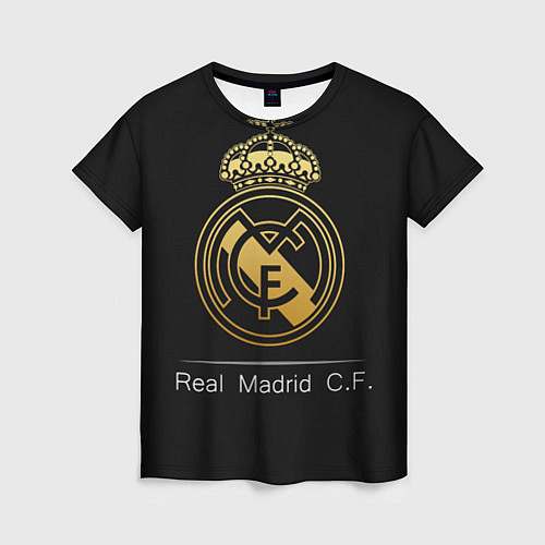 Женская футболка FC Real Madrid: Gold Edition / 3D-принт – фото 1