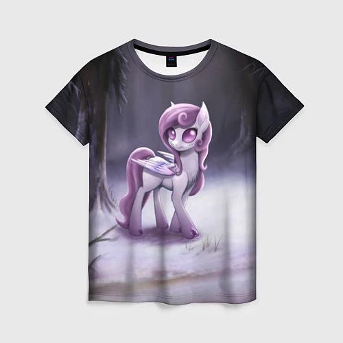 Женская футболка Violet Pony / 3D-принт – фото 1