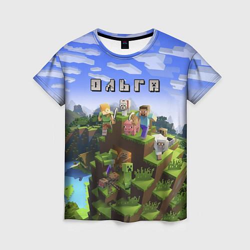 Женская футболка Minecraft: Ольга / 3D-принт – фото 1