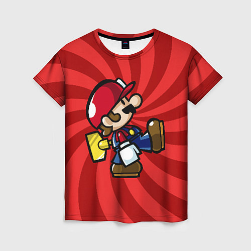 Женская футболка Super Mario: Red Illusion / 3D-принт – фото 1