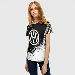 Футболка женская Volkswagen: Black Spray, цвет: 3D-принт — фото 2