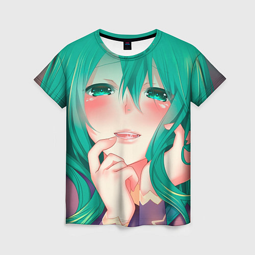 Женская футболка Miku Ahegao / 3D-принт – фото 1