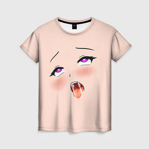 Женская футболка Ahegao Face / 3D-принт – фото 1