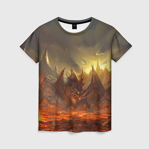 Женская футболка Linage II: Fire Dragon / 3D-принт – фото 1