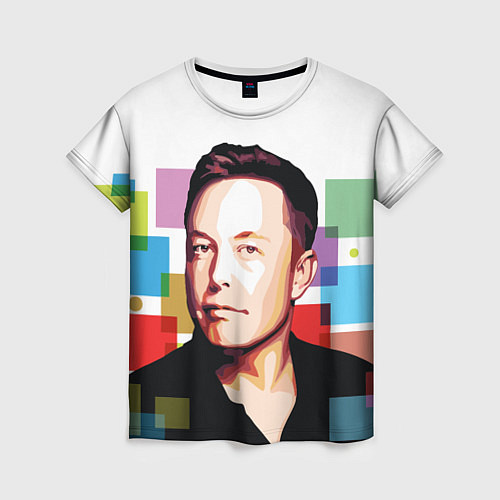 Женская футболка Илон Маск / 3D-принт – фото 1