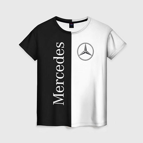 Женская футболка Mercedes B&W / 3D-принт – фото 1