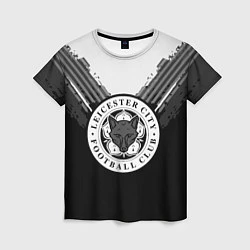 Футболка женская FC Leicester City: Black Style, цвет: 3D-принт