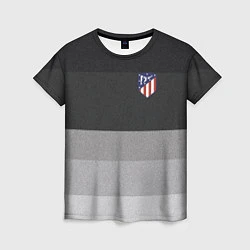 Футболка женская ФК Атлетико Мадрид: Серый стиль, цвет: 3D-принт