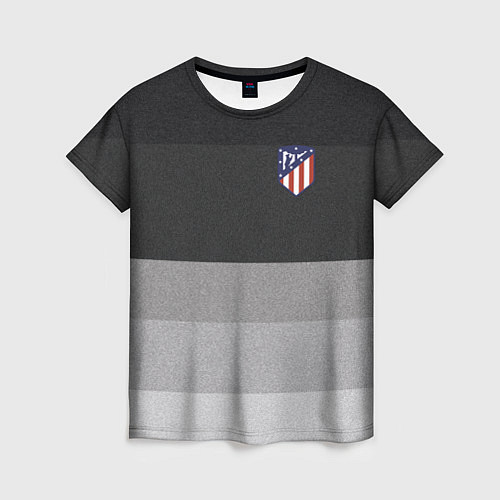 Женская футболка ФК Атлетико Мадрид: Серый стиль / 3D-принт – фото 1