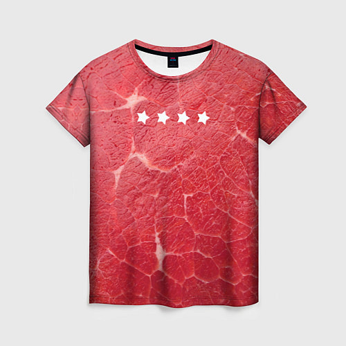 Женская футболка Мясо 100% / 3D-принт – фото 1