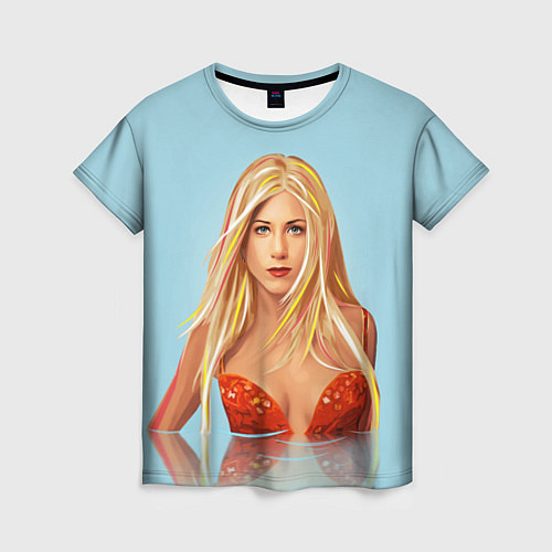 Женская футболка Дженнифер Энистон / 3D-принт – фото 1