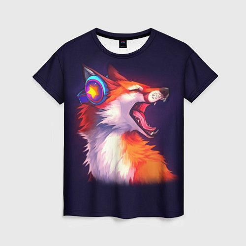 Женская футболка Disco Fox / 3D-принт – фото 1