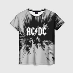 Футболка женская AC/DC: Grey & Black, цвет: 3D-принт