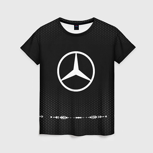 Женская футболка Mercedes: Black Abstract / 3D-принт – фото 1