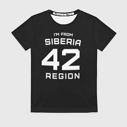 Женская футболка Im from Siberia: 42 Region