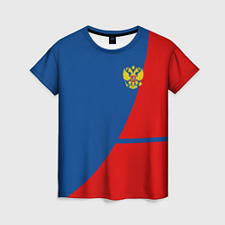 Футболка женская Russia: Sport Line, цвет: 3D-принт