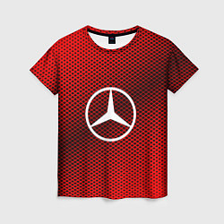 Футболка женская Mercedes: Red Carbon, цвет: 3D-принт