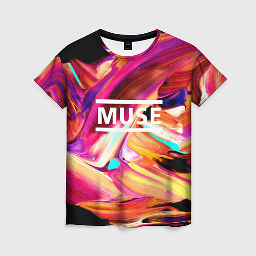 Женская футболка MUSE: Neon Colours / 3D-принт – фото 1