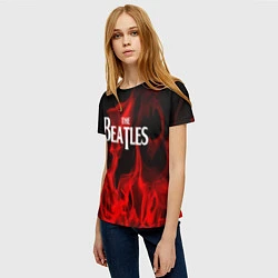 Футболка женская The Beatles: Red Flame, цвет: 3D-принт — фото 2