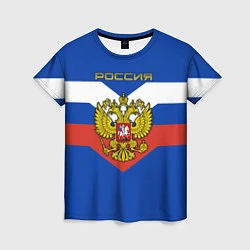 Футболка женская Россия: Триколор, цвет: 3D-принт