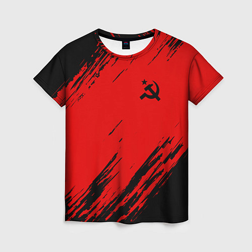 Женская футболка USSR: Red Patriot / 3D-принт – фото 1