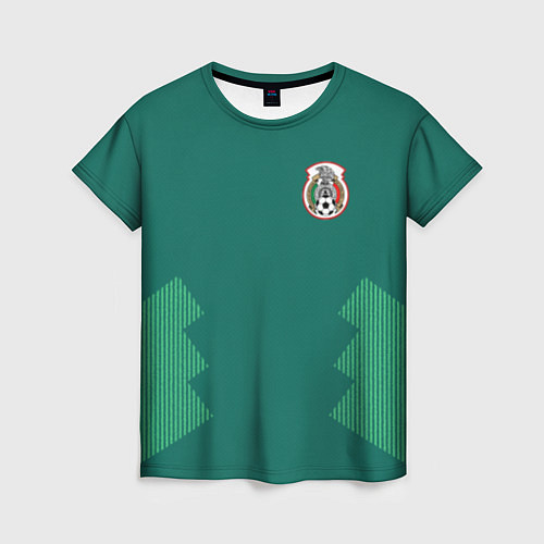 Женская футболка Сборная Мексики: Домашняя ЧМ-2018 / 3D-принт – фото 1