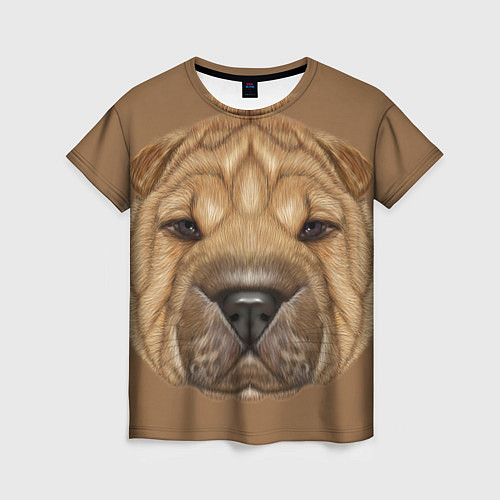 Женская футболка Sharpei / 3D-принт – фото 1