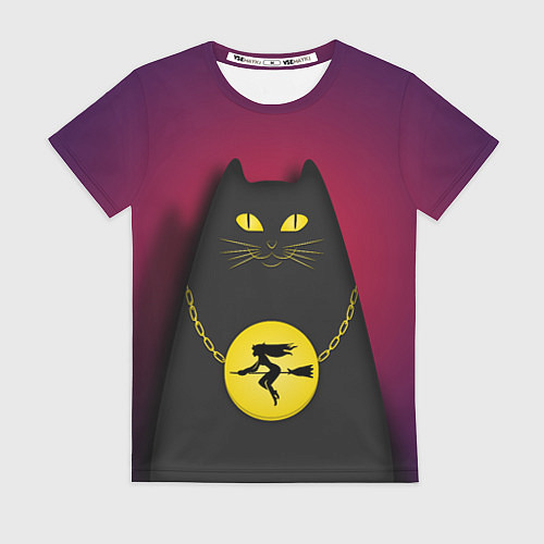 Женская футболка Кот Бегемот / 3D-принт – фото 1