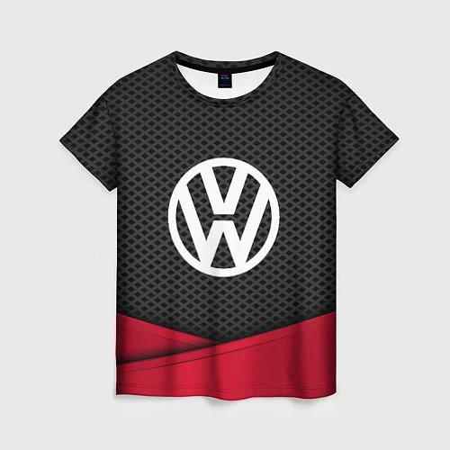 Женская футболка Volkswagen: Grey Carbon / 3D-принт – фото 1