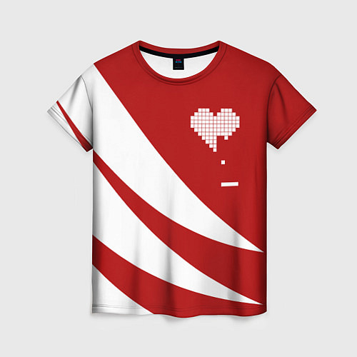 Женская футболка Игра в сердца / 3D-принт – фото 1
