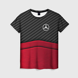 Футболка женская Mercedes Benz: Red Carbon, цвет: 3D-принт