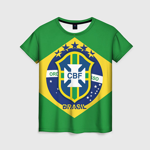 Женская футболка CBF Brazil / 3D-принт – фото 1