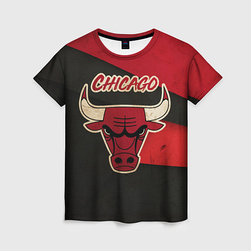 Женская футболка Chicago Bulls: Old Style / 3D-принт – фото 1
