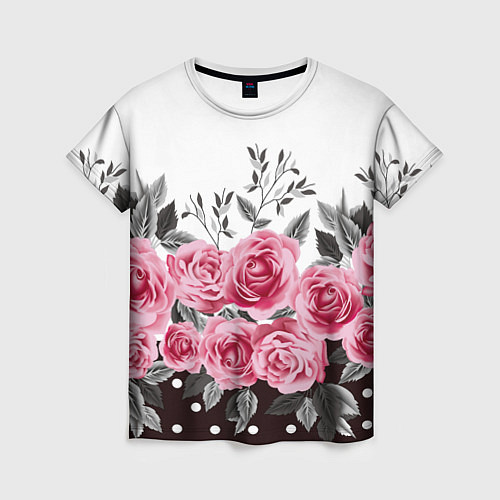 Женская футболка Roses Trend / 3D-принт – фото 1