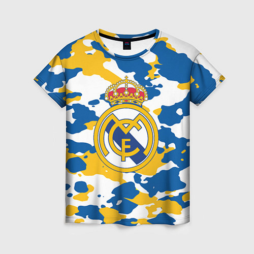 Женская футболка Real Madrid: Camo / 3D-принт – фото 1