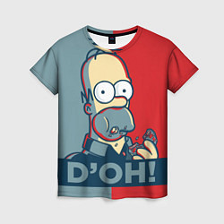 Футболка женская Homer Simpson DOH!, цвет: 3D-принт