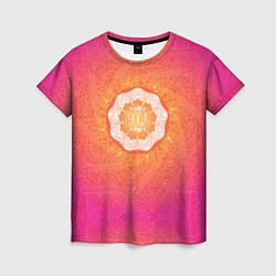 Женская футболка Солнечная мандала