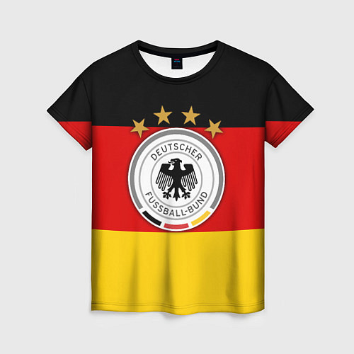 Женская футболка Немецкий футбол / 3D-принт – фото 1